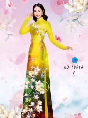 Vải áo dài hoa in 3D AD 10010 25