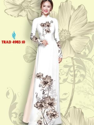 Vải áo dài hoa in 3D AD TRAD 4983 7