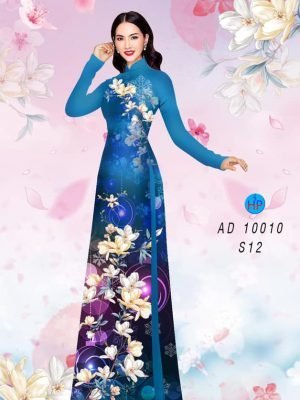 Vải áo dài hoa in 3D AD 10010 22