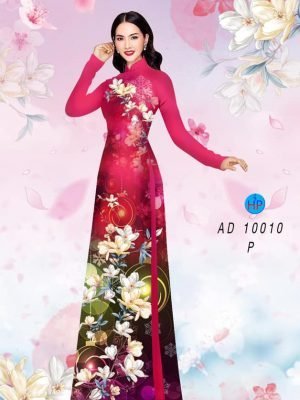 Vải áo dài hoa in 3D AD 10010 32