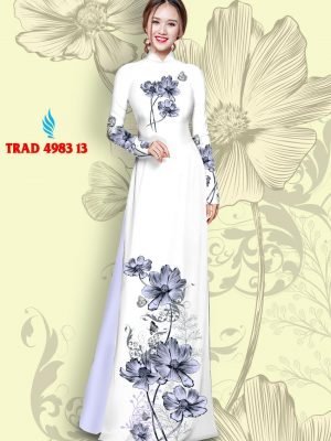 Vải áo dài hoa in 3D AD TRAD 4983 11