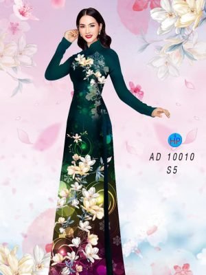 Vải áo dài hoa in 3D AD 10010 23