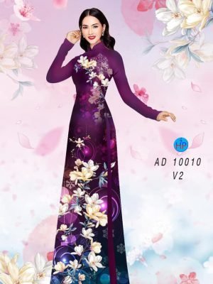 Vải áo dài hoa in 3D AD 10010 20