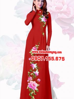 Vải áo dài Hoa mẫu đơn AD B2973 13