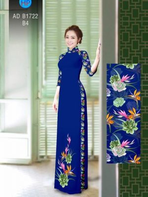 Vải áo dài Hoa Sen và hoa Thiên Điểu AD B1722 14