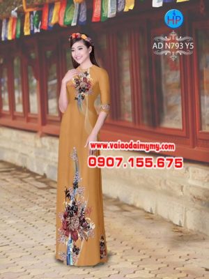 Vải áo dài Hoa và Bướm AD B2206 14