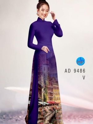 Vải áo dài phong cảnh AD 9486 32