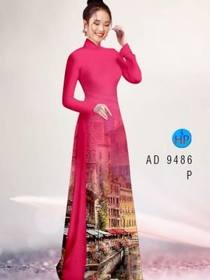 Vải áo dài phong cảnh AD 9486 23