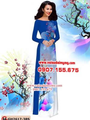 Vải áo dài hoa cẩm chướng AD HD2847 14