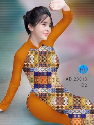 Vải áo dài hoa văn cô ba sài gòn AD 20013 34