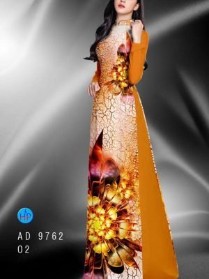 Vải áo dài hoa in 3D AD 9762 23