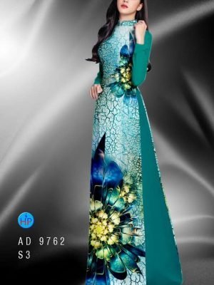 Vải áo dài hoa in 3D AD 9762 19