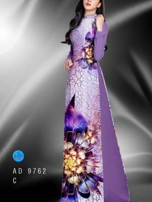 Vải áo dài hoa in 3D AD 9762 27