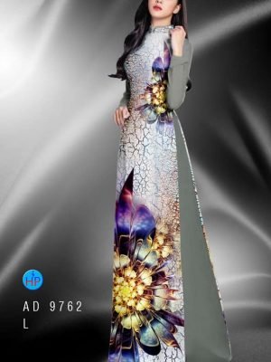 Vải áo dài hoa in 3D AD 9762 33