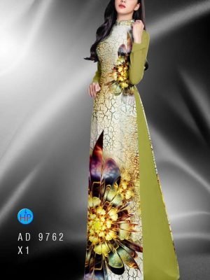 Vải áo dài hoa in 3D AD 9762 22