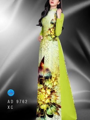 Vải áo dài hoa in 3D AD 9762 35