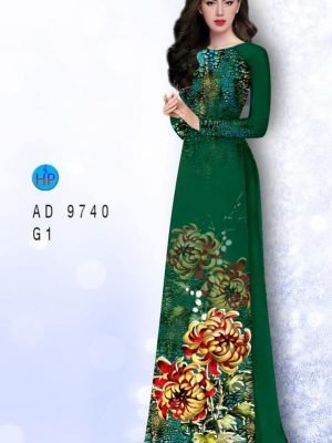 Vải áo dài hoa cúc cẩm AD 9740 20