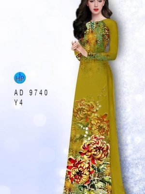 Vải áo dài hoa cúc cẩm AD 9740 21