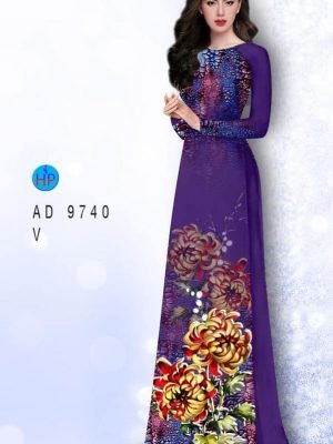 Vải áo dài hoa cúc cẩm AD 9740 29