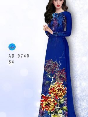 Vải áo dài hoa cúc cẩm AD 9740 30