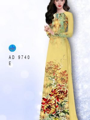 Vải áo dài hoa cúc cẩm AD 9740 31