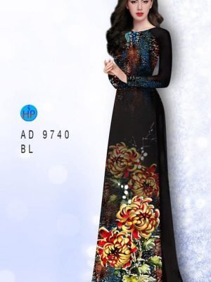 Vải áo dài hoa cúc cẩm AD 9740 25