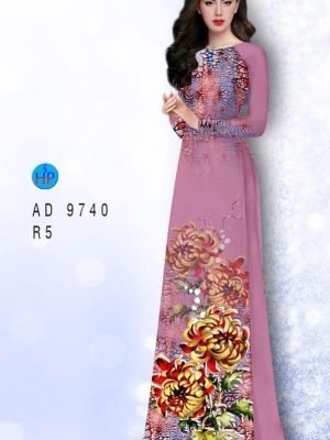 Vải áo dài hoa cúc cẩm AD 9740 27