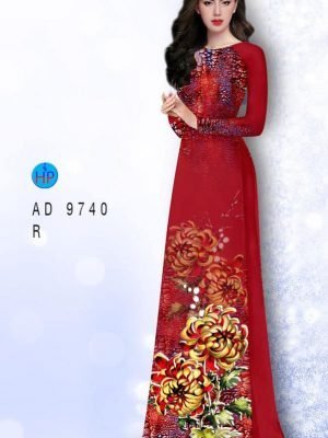 Vải áo dài hoa cúc cẩm AD 9740 24