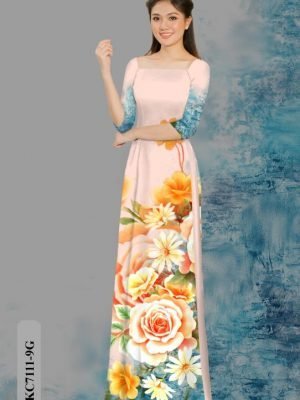 vai ao dai hoa hong re cuc hot 1379160