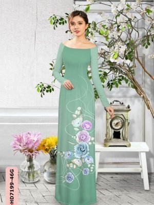 vai ao dai hoa hong co truyen dep 1353176