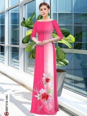 vai ao dai hoa hong co truyen gia tot 128484