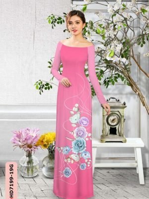 vai ao dai hoa hong dang ngoc dam tham 153282