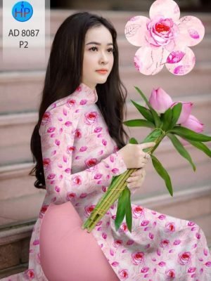 vai ao dai hoa hong deu vai ao dai my my cuc dep 1374120