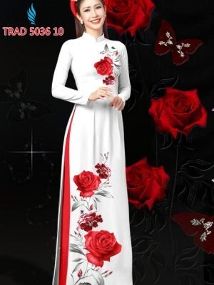 Vải áo dài hoa hồng AD TRAD 5036 11