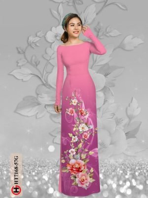 vai ao dai hoa hong rat re dep 23542