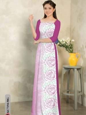 vai ao dai hoa hong re cuc dep 633156