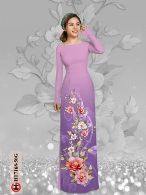 vai ao dai hoa hong re dep 835220