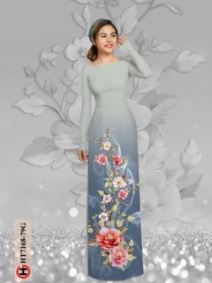 vai ao dai hoa hong shop mymy cuc hot 13543