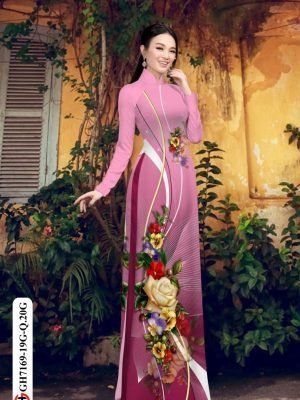 vai ao dai hoa hong truyen thong nam nay 2044247