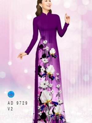 vai ao dai hoa in 3d co truyen long lanh 0843