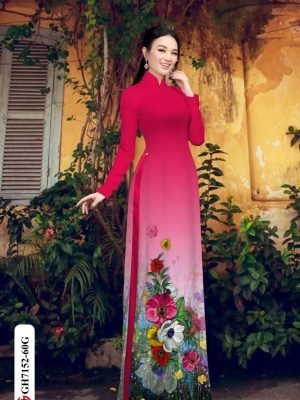 vai ao dai hoa in 3d co truyen long lanh 145664