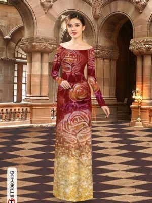 vai ao dai hoa in 3d duyen dang dam tham 158289