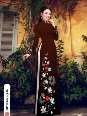 vai ao dai hoa in 3d gia re phong cach 142568