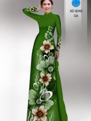 Vải áo dài hoa in 3D AD 8040 31