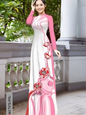 vai ao dai hoa in 3d ton dang ngoc da dang 508165