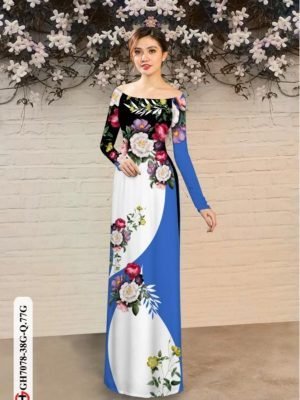 vai ao dai hoa in 3d vai ao dai my my chat luong 93371