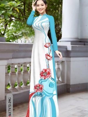 vai ao dai hoa in 3d vai ao dai my my vua ra 808211