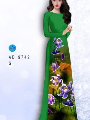Vải áo dài hoa lan AD 9742 26