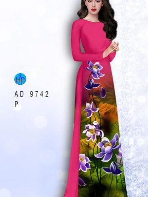 Vải áo dài hoa lan AD 9742 35