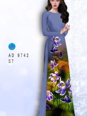 Vải áo dài hoa lan AD 9742 23